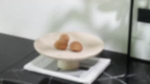 Sacesr Marble Fruit Bowl Kitchen Decoration Table Elegant Sweets Plate Aesthetic Luxury High Foot Tray Home Dining Table Decoration 6B2Z9