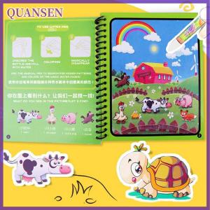 QUANSEN ของเล่นภาพวาดระบายสีน้ำมหัศจรรย์สำหรับเด็กหัดเดินของเล่นกราฟฟิตีงานฝีมือแบบทำมือสำหรับเป็นของขวัญ