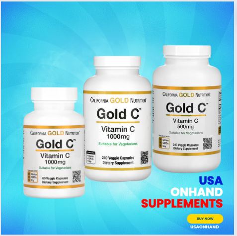 USAOnhand California Gold Nutrition, Gold C, USP Grade Vitamin C, 1,000 ...