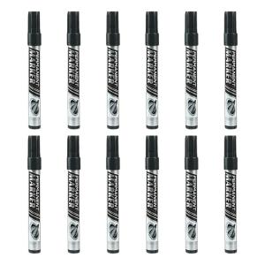 12Pcs 0.7Mm Tốt Tip bút dạ không xóa được Cho Ghi Nhãn Viết Trên Giấy Nhựa Đĩa Hậu Cần Bao Bì Văn Phòng Nguồn Cung Cấp