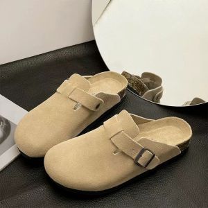 Free Shipping Retro-Style WomenS Spring New Collection: Comfortable Soft-Soled Outdoor Slippers With A Cartoon Design And Enclosed Toe