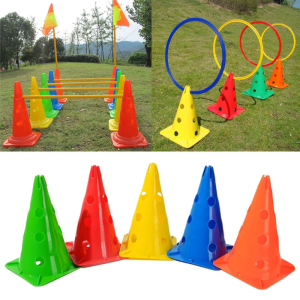 2 Pack Sports Training Cones 30cm Football Traffic Marker Cones Set for Skate Soccer Basketball Indoor & Outdoor Game