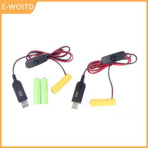 【E-WOITD】 Dummy Battery Adapter USB Power Supply Switch Cable Replace Batteries For Remotes Camera Toys LED Strip
