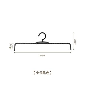 BNU0349 3pcs Stretchable Stainless Steel Spring Clothes Hanger Multifunctional Storage Skirts Jeans Hanger Durable Prevent Trousers Falling Clothes Drying Rack Closet Storage