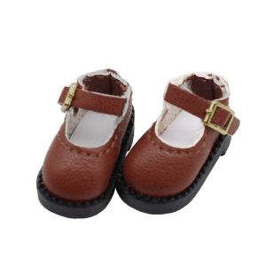 KANNERT 1Pair Mũi tròn Xăng đan búp bê ob11 Mini Da PU Giày PU Búp Bê 12 BJD Phụ kiện búp bê 2.71.3cm Giày công chúa ob11 Búp bê BJD 1/12