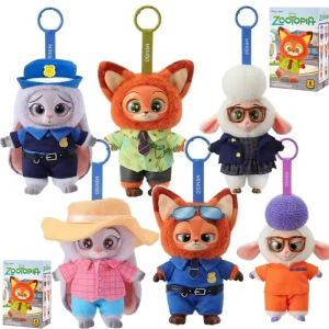 Zootopia Series Blind Box Cute Judy Nick Plush Pendant Surprise Gift Bellwether Anime Doll Keychain Friends Birthday Gift