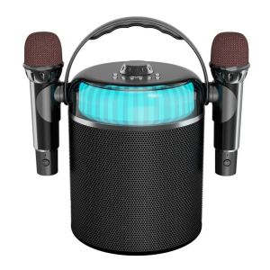 BAVIN Y9 Wireless KARAOKE BLUETOOTH SPEAKER Portable Machine With Two Handheld Microphone