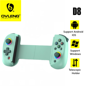 D8 Wireless RGB Controller Switch Gaming Handle Stretchable Design Compatible for Android & IOS Devices /N. Switch /PC
