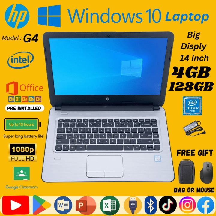 Hp G4 14 inch Window laptop free MS word best for students