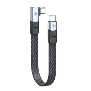 USB C to USB C Angled Cable 240W 90 Degree Type C Charging Cord Data Cable for Smartphone Laptop