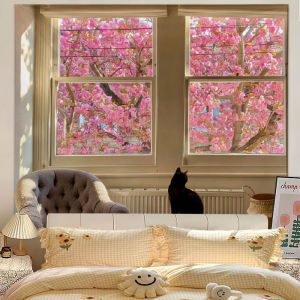 New ins Fresh scenery outside the window tapestry background cloth for bedroom headboard decoration decorative tapestry to cover imperfections