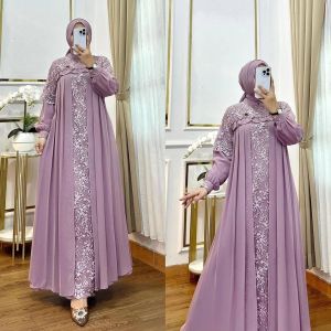Lavanya Dress Bhn Cerutty Babydoll Apk Brukat Tile Akar Dress Wanita Terbaru 2024 Model Kondangan Simple Elegan