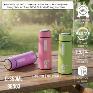 Bộ 3 Bình Thủy Tinh Gradient HELLO MASTER 480ml – Thân Mờ Ulzzang Hàn Quốc