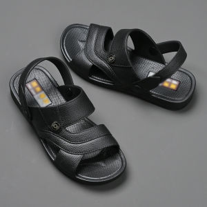 Free Shipping Factory Price New Summer MenS Thick-Soled Non-Slip Comfortable Soft Rubber Sole Outdoor Driver Black And Brown Dual-Purpose Beach Sandals