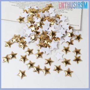 【Enthusiasm】🌟🌟【Hot Sale】🎈 100Pcs Stars for Christmas Party Decor Foam Fabric Stars DIY Scrapbook Cards Ornaments Embellishments Accessory