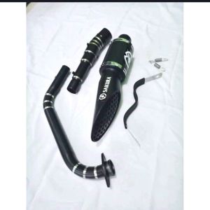 Kenalpot Racing Sakura black dop untuk CBR R15 GSX XRIBE Byson Vixion Cb dll
