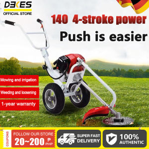 DEKES 4-Stroke Lawn Mower Grass CutterPush Lawn Mower Gasoline Engine Household Multi-function Brush Cutter Small Agricultural Lawn Mower Weeding Gasoline Wasteland Machine Agricultural Harvesting (Gift Package)
