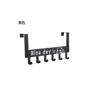 Detachable No-Nail No-Glue Door Back Hook Door Back Clothes Hook Clothes Hanger Coat Rack 6 Carbon Steel Hooked Hanger