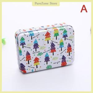 [PureZone] Mini Tin Box With Lid Portable Rectangular Small Storage Container Empty Candy Cases Boxes Gift Packaging Organizer