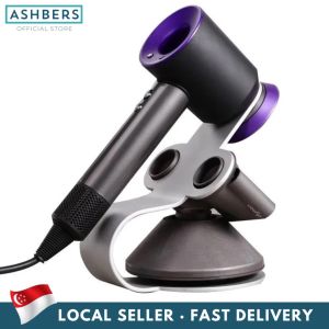 Dyson Supersonic Hair Dryer Holder Magnetic Display Stand with Power Plug Cable Organizer Aluminum Alloy Bracket