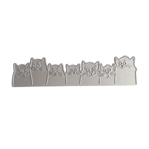 Cats Cutting Dies Carbon Steel Die Cut Templates Decorative Embossing Paper Die for Card Making Scrapbooking Bookmarks