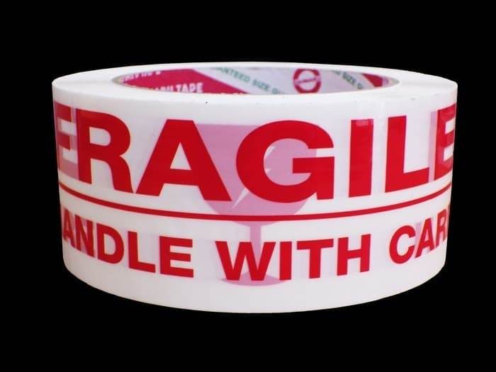 Lakban Isolasi Selotip Fragile Daimaru / Fragile Mudah Pecah 48mmx100m