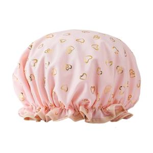 Comfortable Waterproof Double Layer Hair Protections Caps Keep Hair Dry During Shower Or Spa
