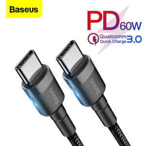Baseus 0.5m/1m/2m 3A 60W Fast Charging Cable USB Type C For Samsung S10 Xiaomi Mobile Phone USB PD Charger Type-C Cable