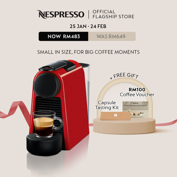 Nespresso Essenza Mini Coffee Machine Red / Coffee Maker / Automated