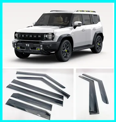 Jetour T2 3.5INCH OEM Injection Style High Quality Air Press Window Door Visor 6 PCS / SET (A1)