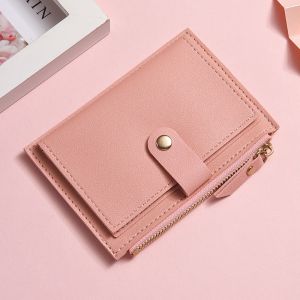 Ví gấp hai nhỏ để da PU kéo khóa cho Nữ Ví đựng xu Ví đựng thẻ tín dụng ví Ví Mỏng Ví Ví Nữ Ví ngắn đựng thẻ nhiều ngăn