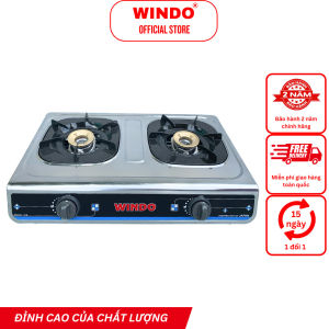 Bếp Gas Đôi Mặt Inox WINDO - 618 SI | Bếp gas 6 tấc-Điếu Inox- tiết kiệm gas- Hàng Chính Hãng App