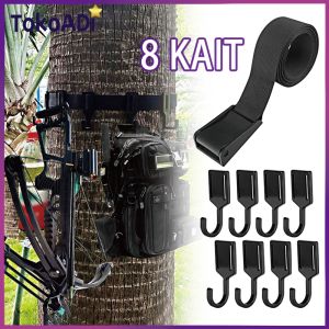 Treestand Strap Gear Hangers with Large Hooks / Lightweight Multi-Hook Accessory Holder Huntting Camping Hiking Tree Stand