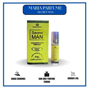 Perbox isi 6 botol minyak wangi Secret man perbotol isi 6 ml