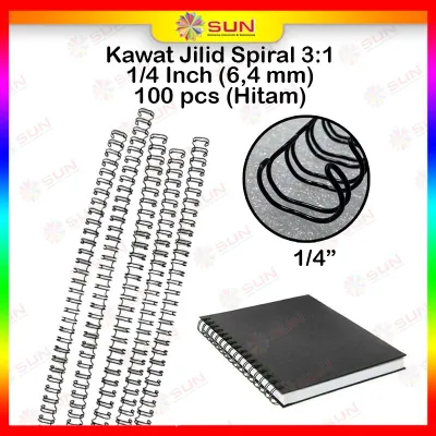 Spiral Kawat / Ring Kawat Jilid Spiral 3:1 34 Lubang / 38 Lubang