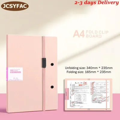 JCSYFAC💖2-3 days Delivery💖 Foldable A4 Clipboard Folder Portable Stationery Paper Storage Clipboard for Student Teacher Office Meeting Work