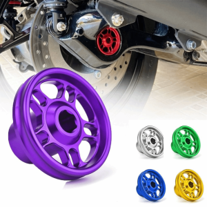 GOLDVAULT Aluminum Alloy Frame Plug Swing Arm Nut Cover Motorcycle Accessories Modified Parts Rear Axle Decorative Cover High Quality Rocker Arm Hollow Cover for YAMAHA XMAX 300 v1 v2 v3 2017-2025