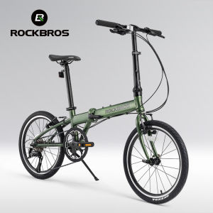 【Local Delivey】ROCKBROS 20 Inch Folding Bike Portable V-brake Foldable Bicycle Shimano 8-speed Aluminum Alloy Frame Lightweight Leisure City Bike