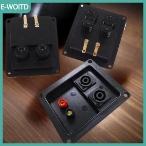 【E-WOITD】 1 cái màu đỏ đen dây thiết bị đầu cuối âm thanh phụ kiện cáp kẹp 4 6 lỗ loa âm thanh hộp nối XLR ổ cắm kết nối