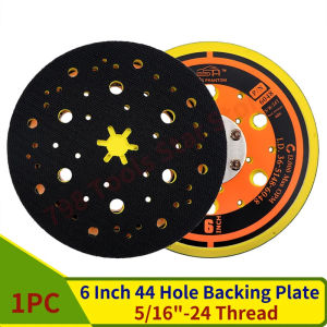 150mm/6 Inch Hook and Loop Backing Pad for 6 Inch Air Random Orbital Sander5/16" - 24 Thread Dust Free 13000RPM DA Sanding Pad