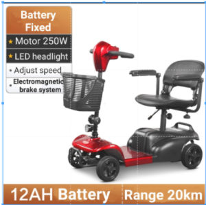 Elderly mobility scooter four wheel electric folding electric wheelchair adult elderly mobility scooter