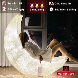 (15 mét) Sofa đèn mặt trăng dạ quang Ghế trăng LED dạ quang 3 chế độ ánh sáng chịu tải trọng 200kg Đèn trăng khuyết decor sân vườn chống nước trang trí quán cafe biệt thự - Combosett