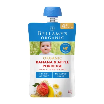 Bellamys Organic Banana And Apple Porridge