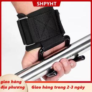 [COD] SHPYHT Giao hàng địa phương 2pcs Trọng lượng nâng móc Grips với cổ tay kết thúc tốt đẹp tay-bar dây đeo cổ tay phòng tập thể dục móc Trọng lượng dây đeo pull-up điện nâng găng tay