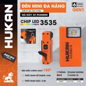 Đèn mini bỏ túi Hukan G1-PL04miniThời gian sử dụng 2-4HBóng đèn LED 3535Trắng mờ2 LED RGP