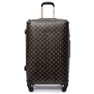 Urecity Vintage Luggage Luxury Travel Suitcase Retro Faux Leather Rolling Suitcase With Spinner Wheels Handmade Luggage