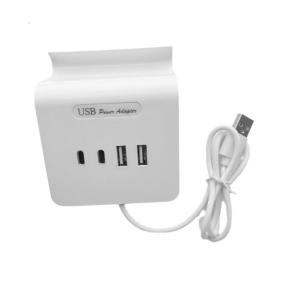 USB C USB2.0 Splitter 4 Port Expansion Fast Speed Charging Durability Multifunctional for PC Devices