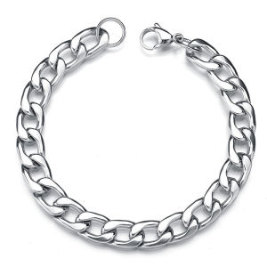 ASRV Bracelet - Cold Wind Cuban Bracelet Male Korean Edition Punk Bracelet Mens Wide Bracelet Student Hip Hop Jewelry Titanium Steel Chain