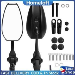 2Pcs HD Motorbike Side Mirror Anti-Glare Adjustable Rearview Mirror Foldable Universal Motorcycle Reflector for Scooters ATV Bike Motorcycles