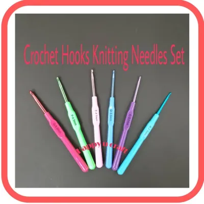 6pcs Jarum Kait of RM 12.90***Colorful Crochet Hooks Knitting Needles Set